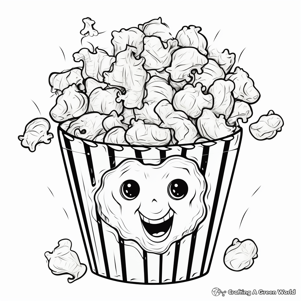 Popcorn coloring pages