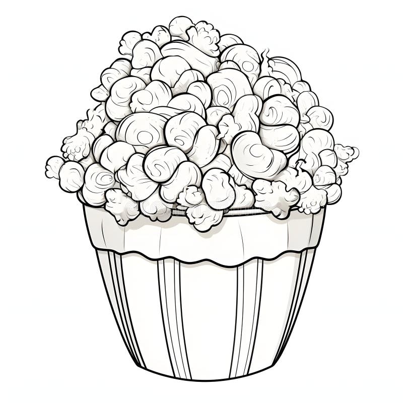 Popcorn coloring stock illustrations â popcorn coloring stock illustrations vectors clipart