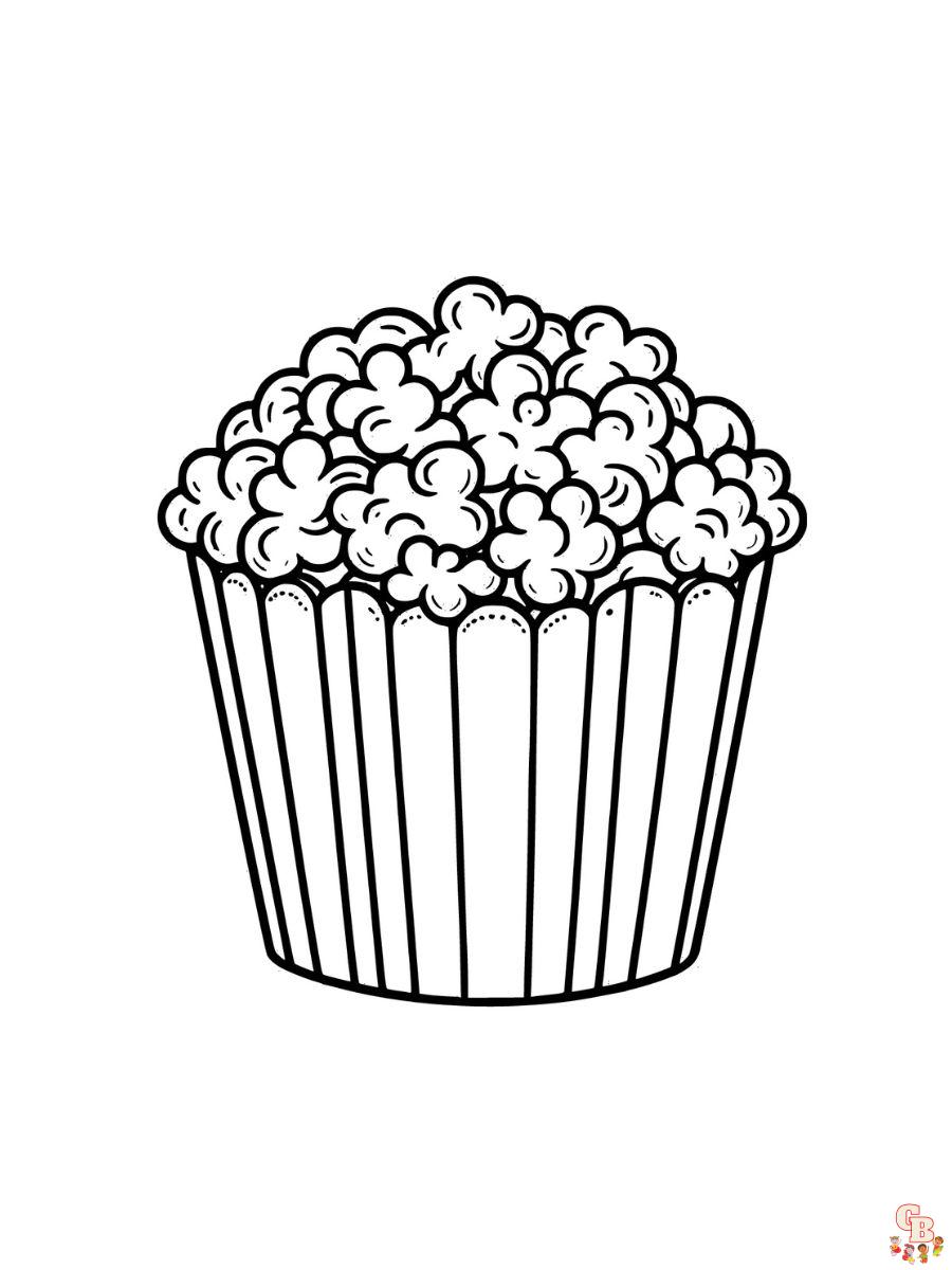 Popcorn coloring pages
