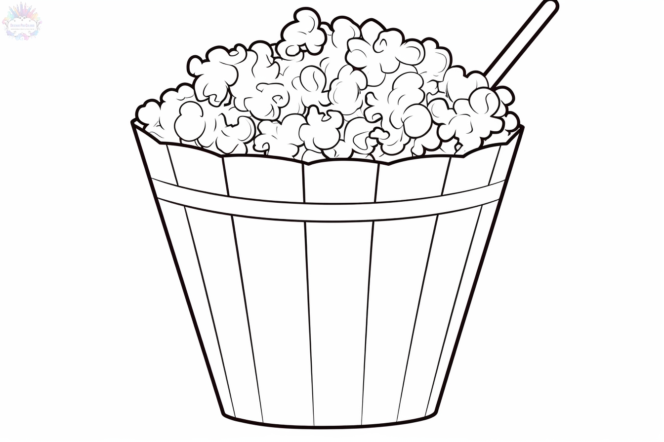 Popcorn coloring pages
