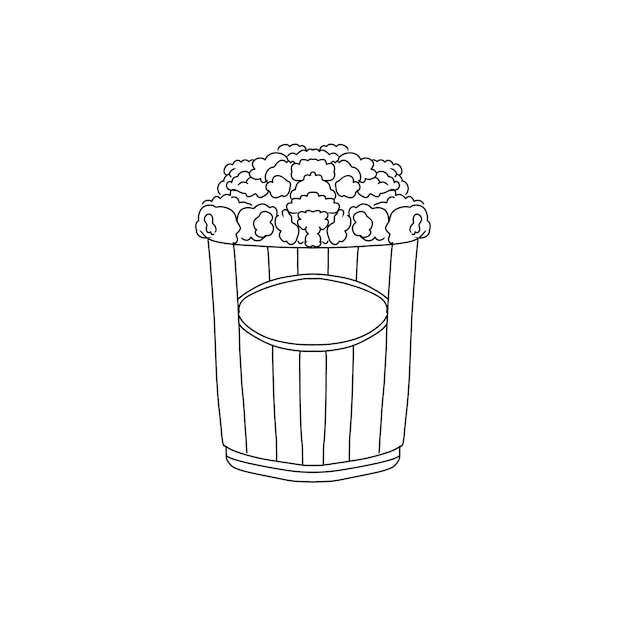 Premium vector popcorn hand drawn doodle illustrations vector set