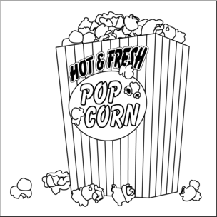 Clip art popcorn bw i