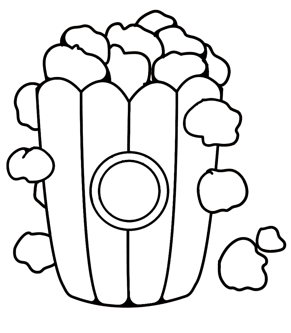 Popcorn coloring pages printable for free download