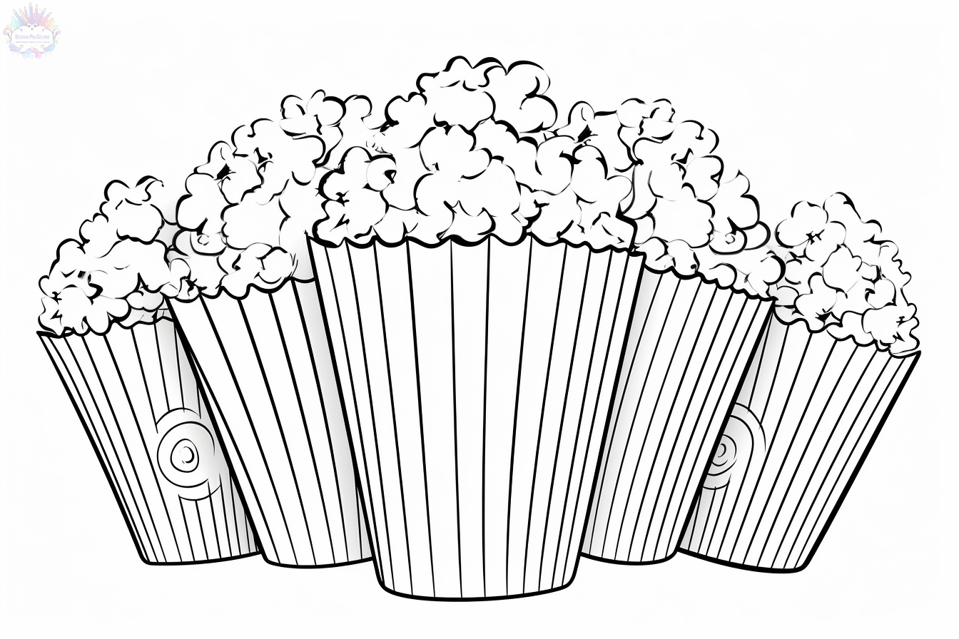 Popcorn coloring pages