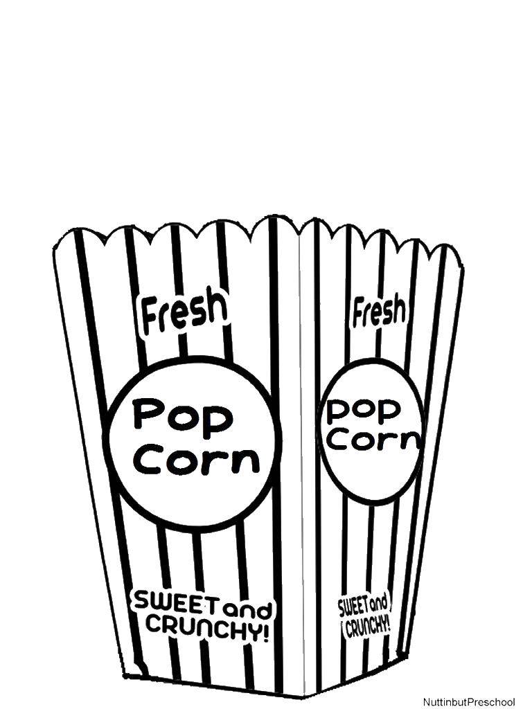Online coloring pages popcorn coloring fresh popcorn the food