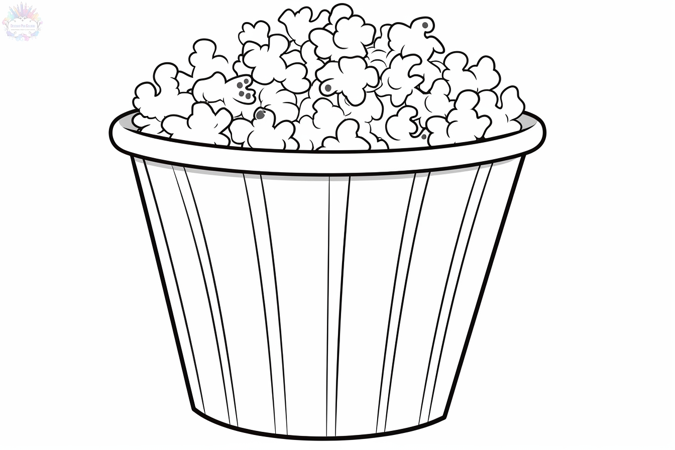 Popcorn coloring pages
