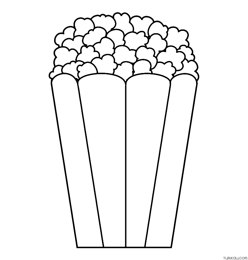 Popcorn coloring page