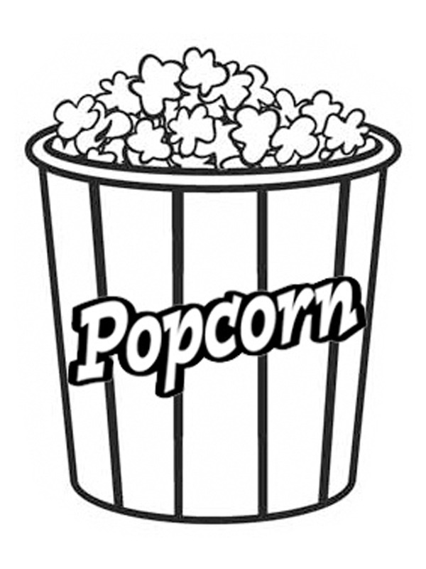 Popcorn coloring page