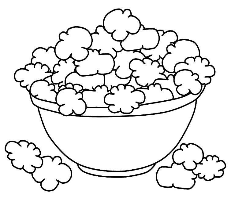 Popcorn coloring pages printable for free download