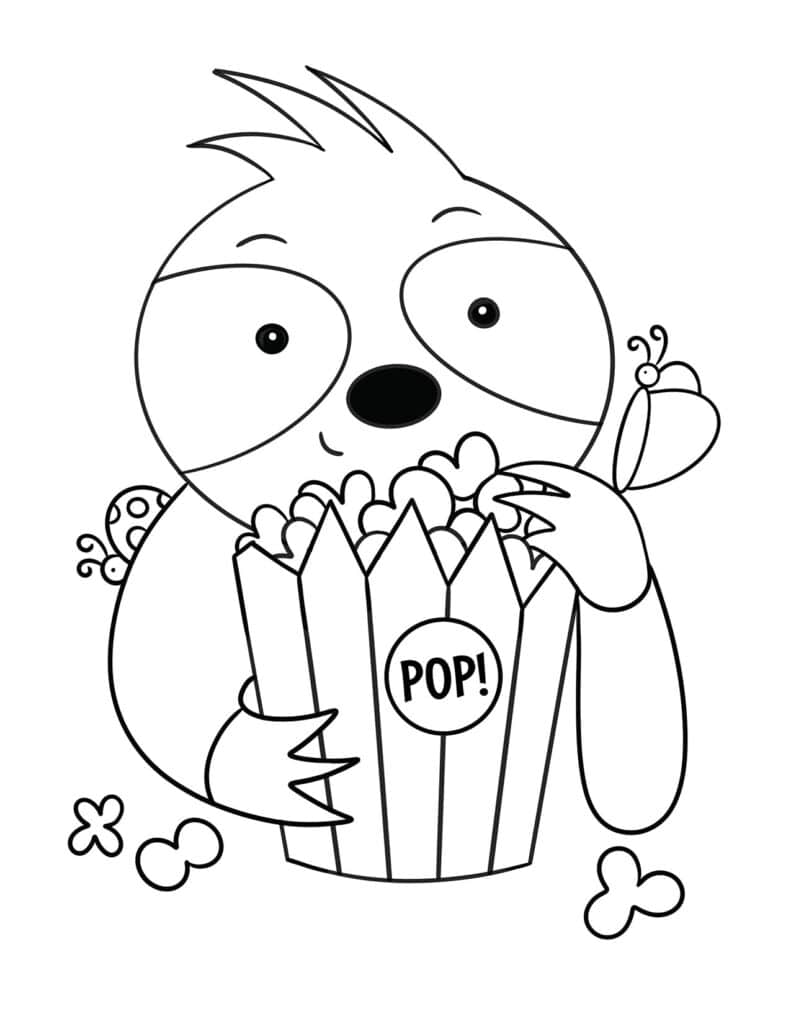 Free printable sloth coloring pages â the hollydog blog