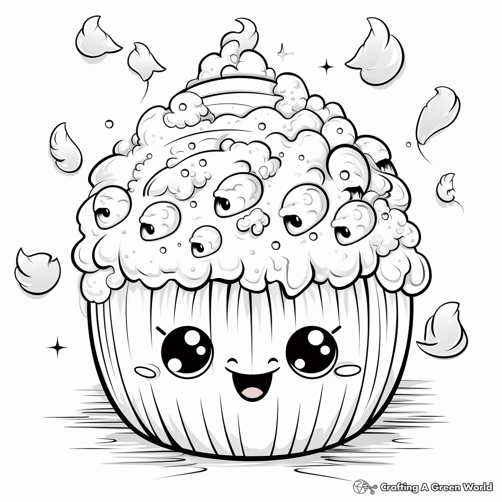 Popcorn coloring pages