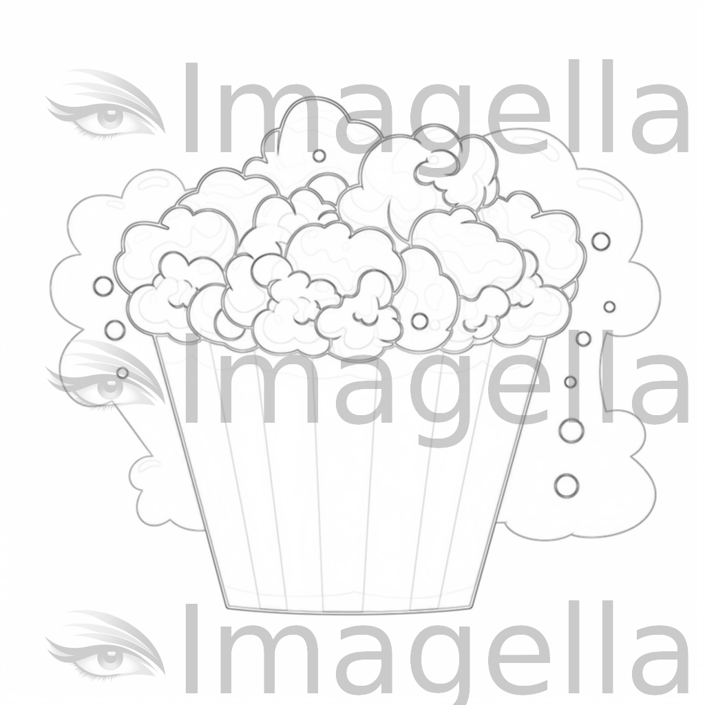 Popcorn clipart in pastel colors art style k svg â