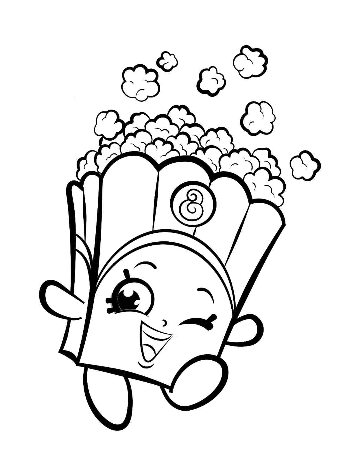 Popcorn coloring pages
