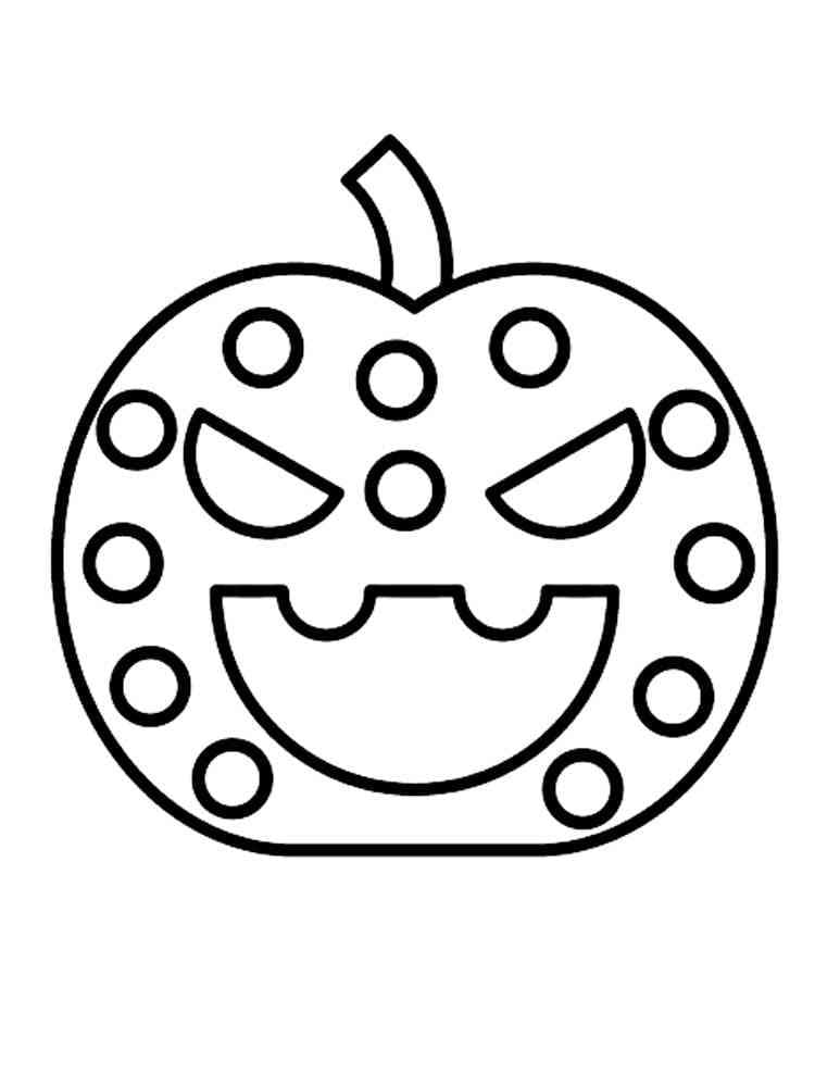 Pop it pumpkin coloring page