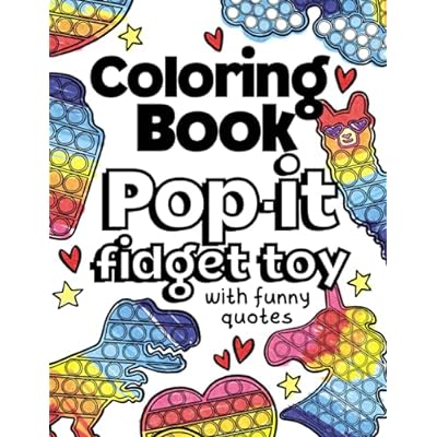 Pop it coloring book fidget toy coloring pages for