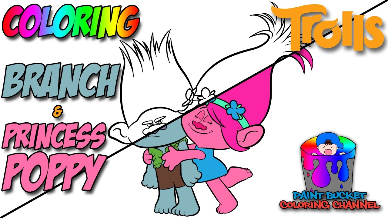 How to color branch and princess poppy