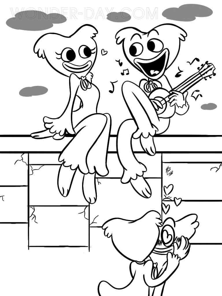 Poppy playtime coloring pages printable for free download