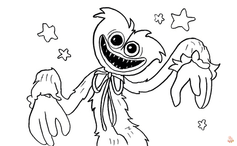 Poppy playtime coloring pages for kids free printable