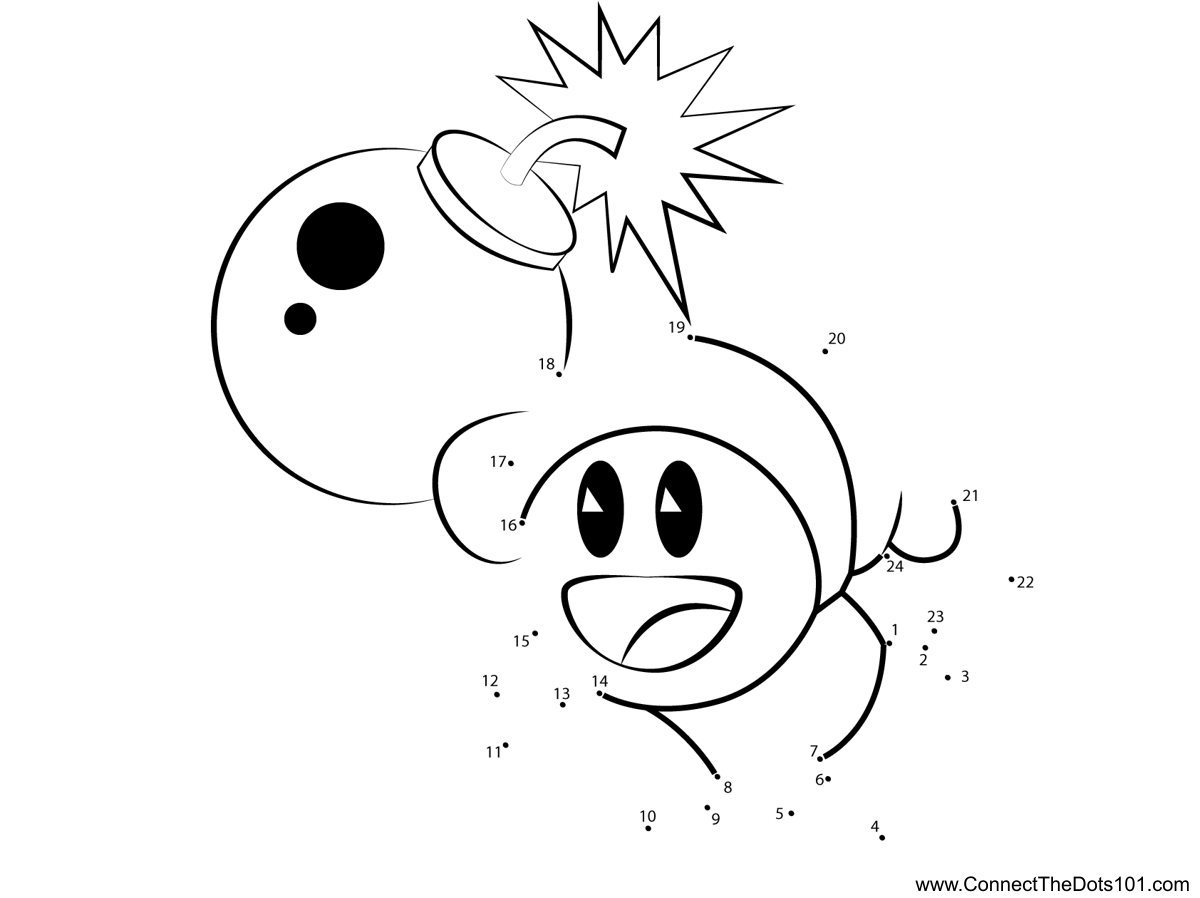 Poppy bros jr kirby dot to dot printable worksheet