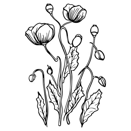 Unique flower coloring pages hand