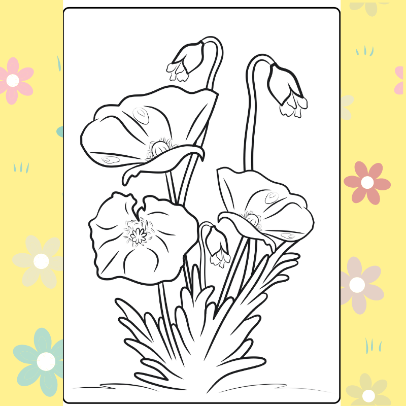 Flower coloring pages