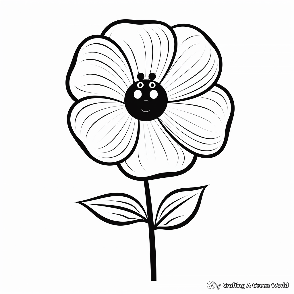 Cute flower coloring pages