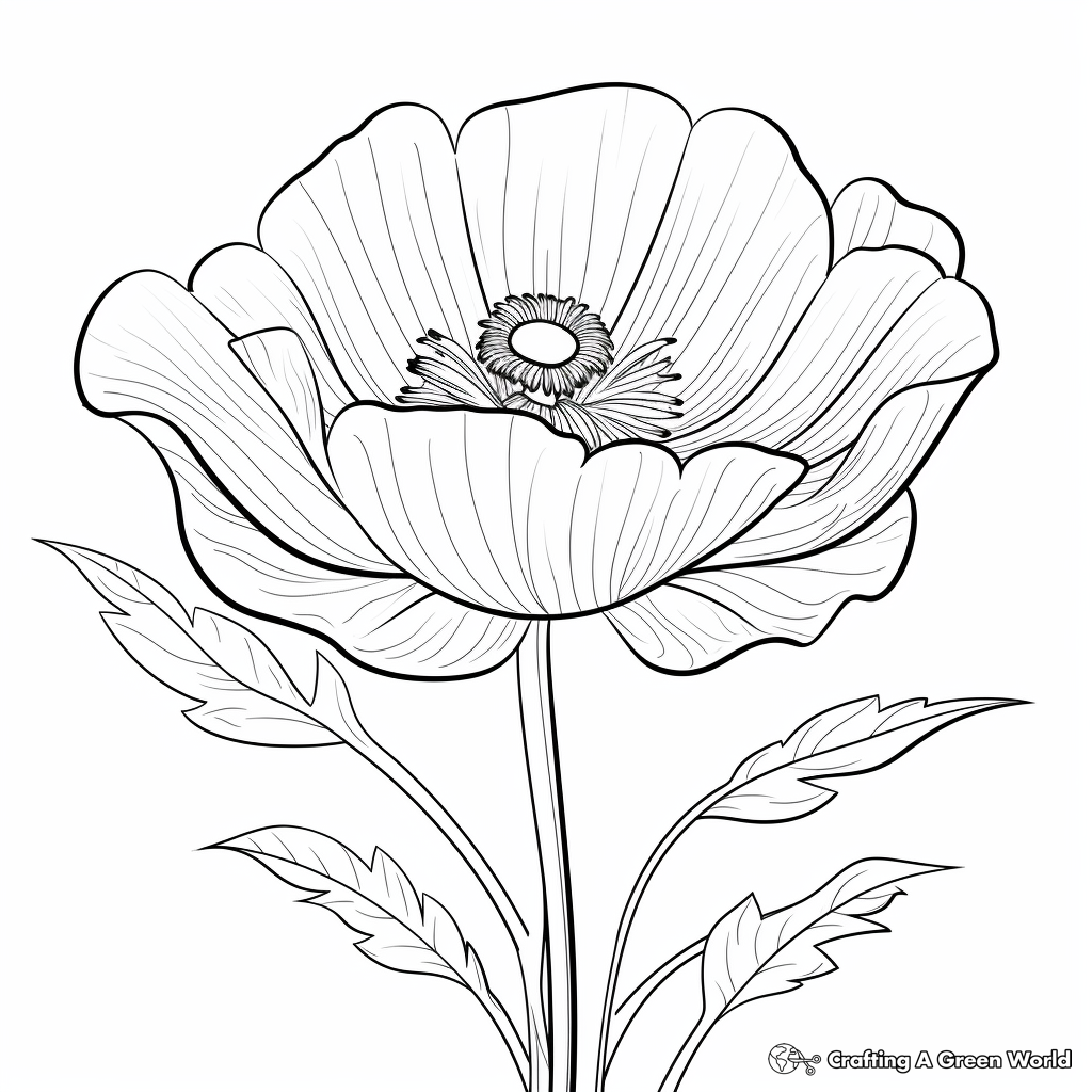 Big flower coloring pages