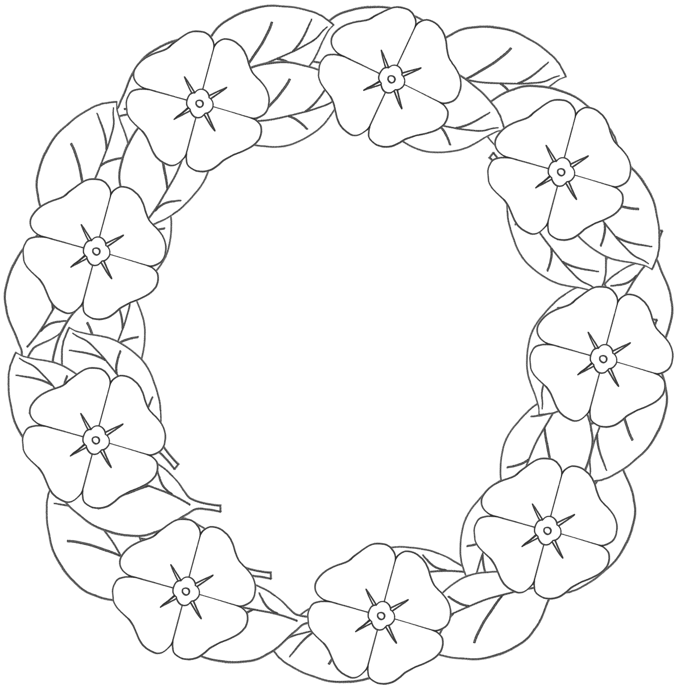 Poppies coloring pages