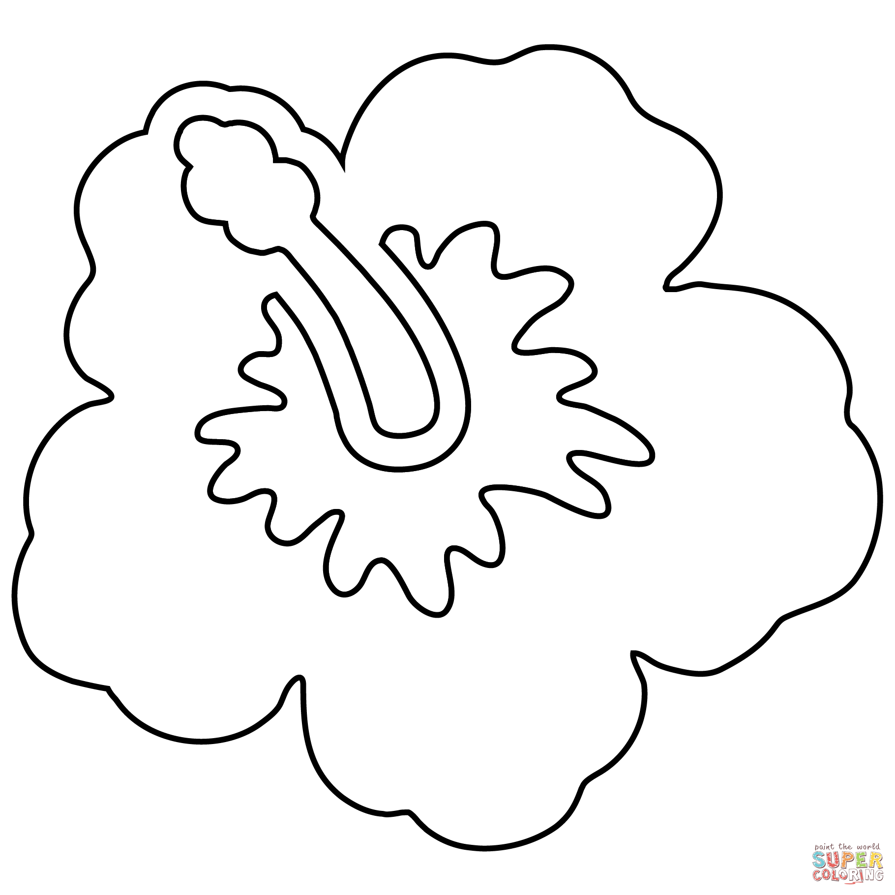 Hibiscus emoji coloring page free printable coloring pages