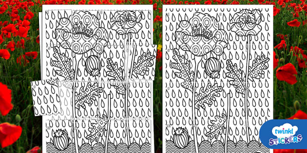 Remembrance day sticker activity