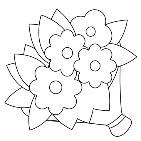 Bouquet emoji coloring page free printable coloring pages