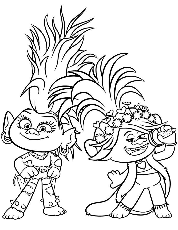 Desenhos dos trolls para colorir e imprimir