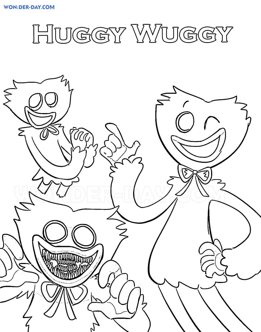 Poppy playtime coloring pages printable for free download
