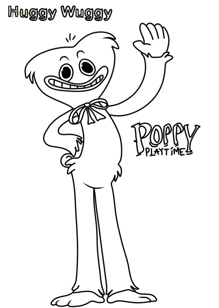 Huggy wuggy coloring pages