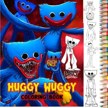 Huggy wuggy coloring pagespoppy playtime coloring pages printable for kids