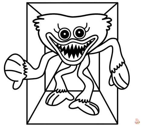 Poppy playtime coloring pages for kids free printable