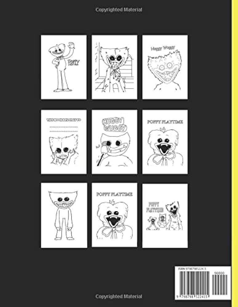 Huggy wuggy coloring book poppy playtime coloring bookhigh quality designs for kids and adults