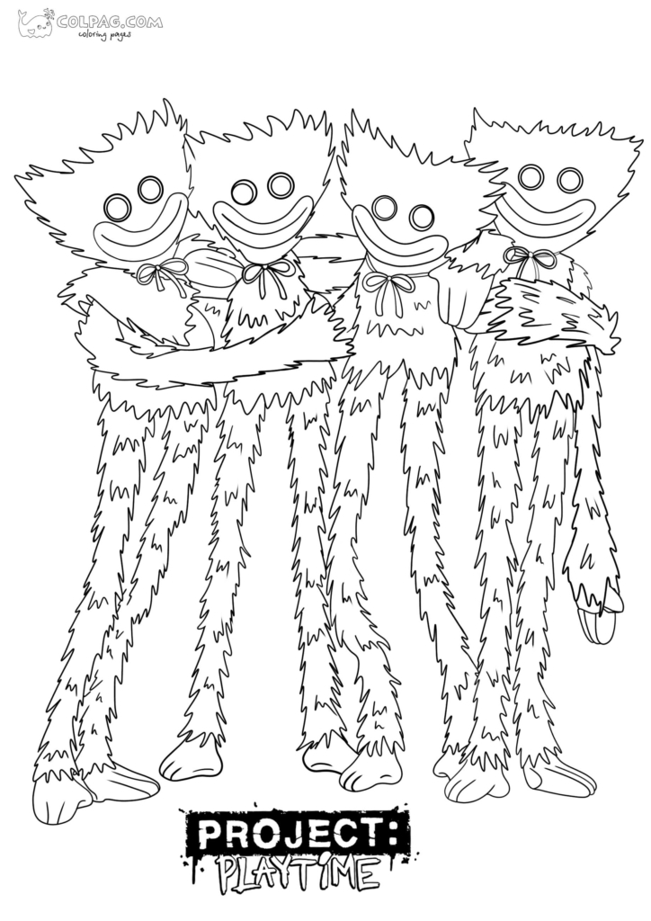 Mini huggies coloring pages poppy playtime
