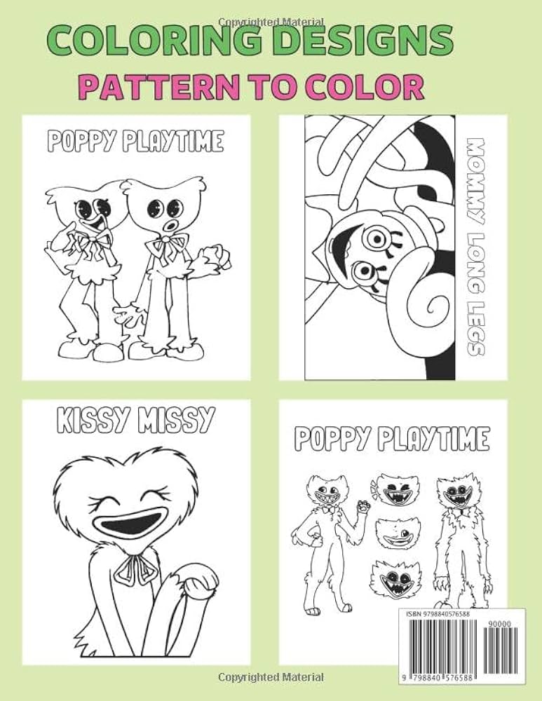 Huggy wuggy coloring book bunzo bunny illustrations for kids and adults great coloring books for huggy wuggy fans poppy playtime coloring books