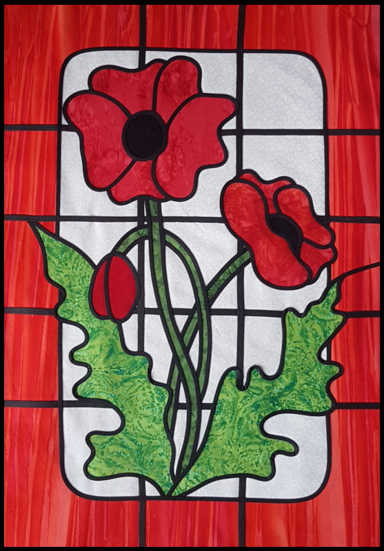 Stained glass poppy â