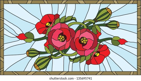 Poppy stained glass images stock photos d objects vectors