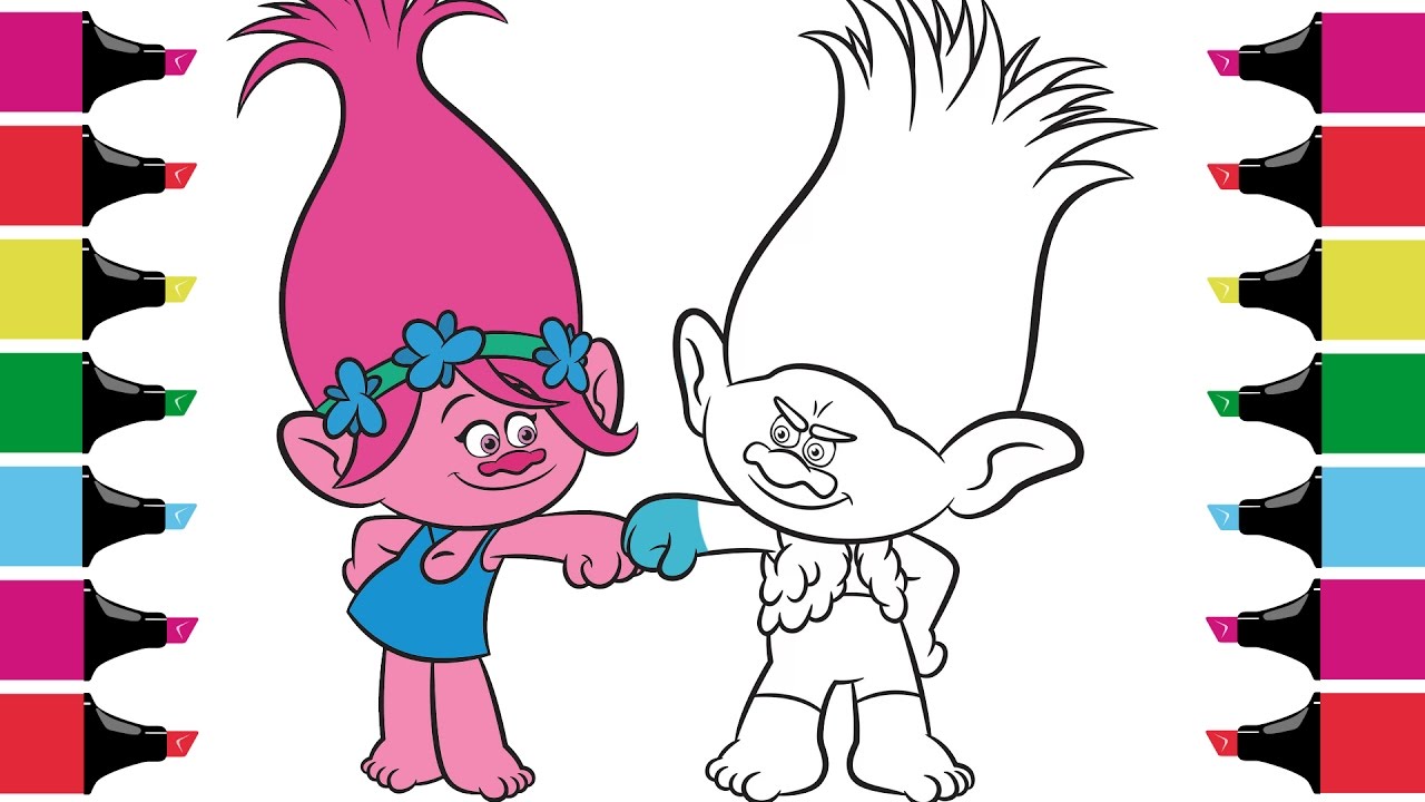 Trolls coloring pages