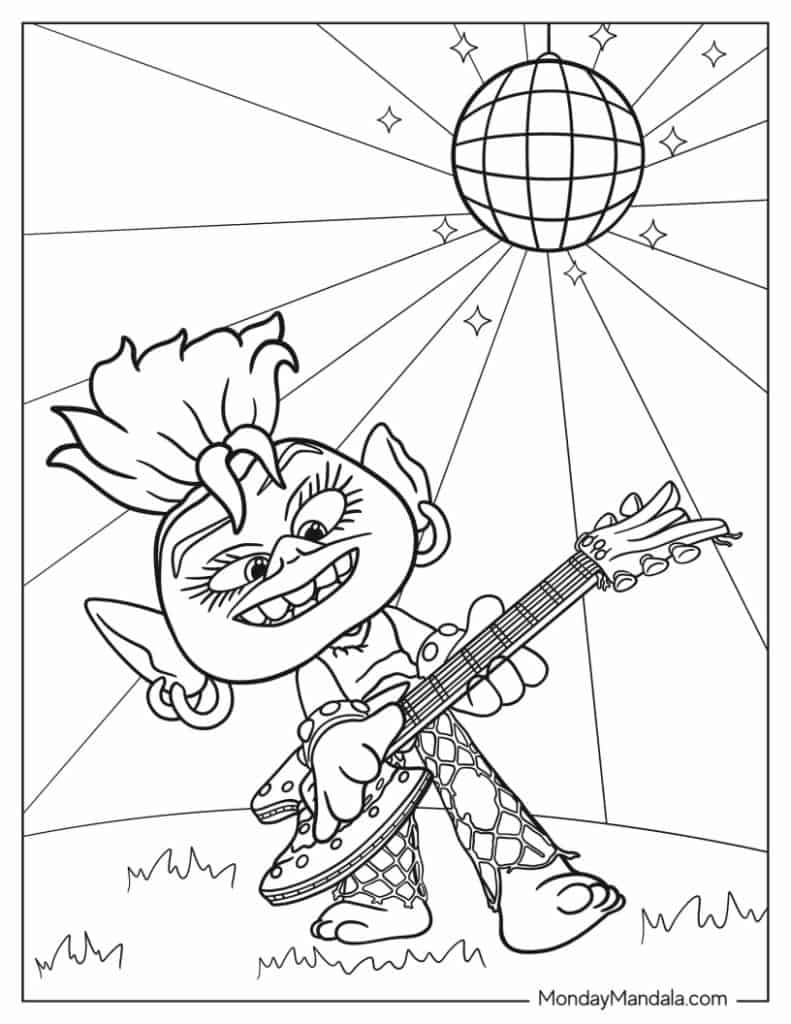 Trolls coloring pages free pdf printables