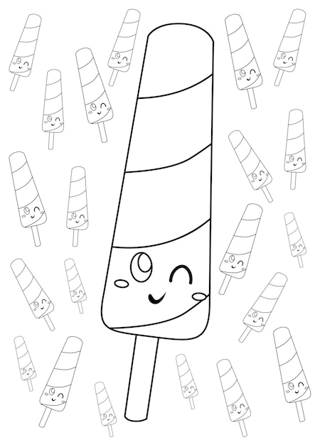 Page coloring book food images