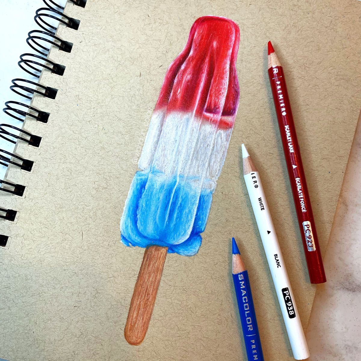Bomb pop drawing abstract pencil drawings prismacolor art colored pencil art projects