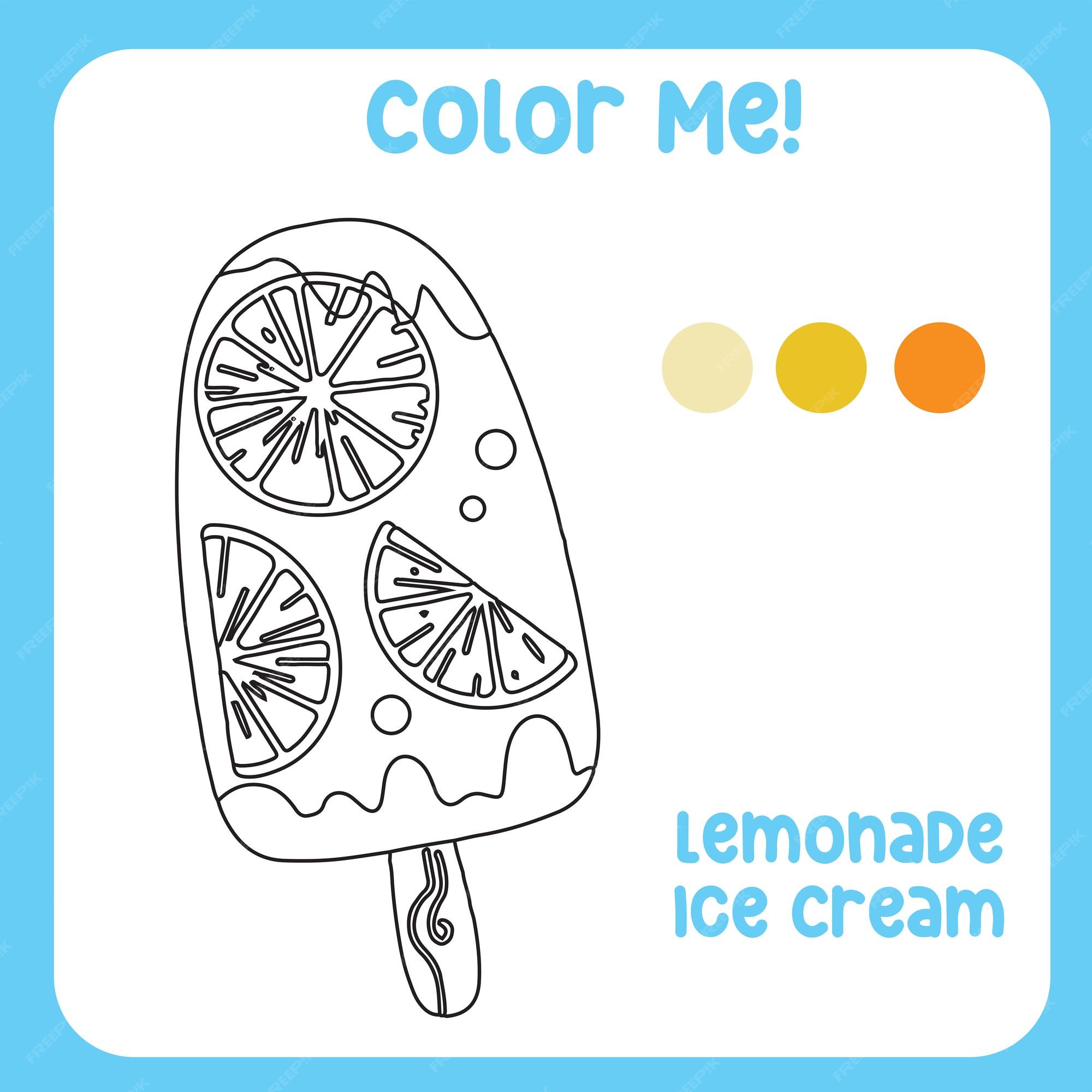 Premium vector coloring activity for children printable coloring page or sheet outline of ice cream vector file