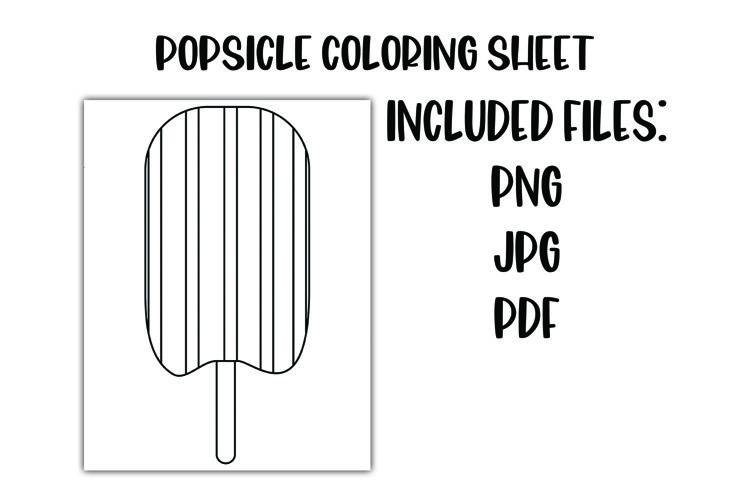 Popsicle coloring sheet