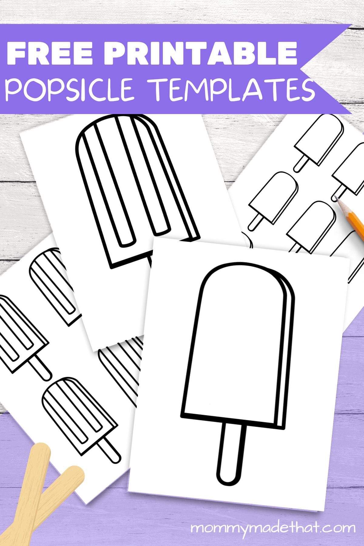 Free printable popsicle templates so many cute ones