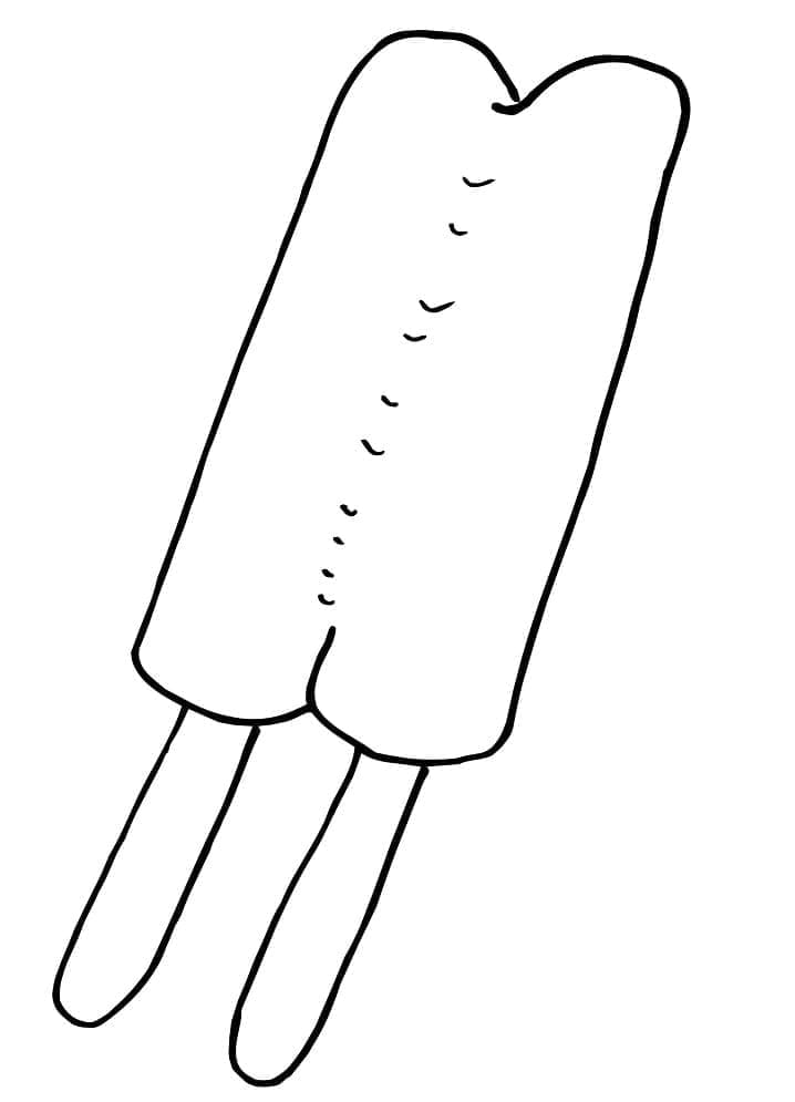 Very easy popsicle coloring page