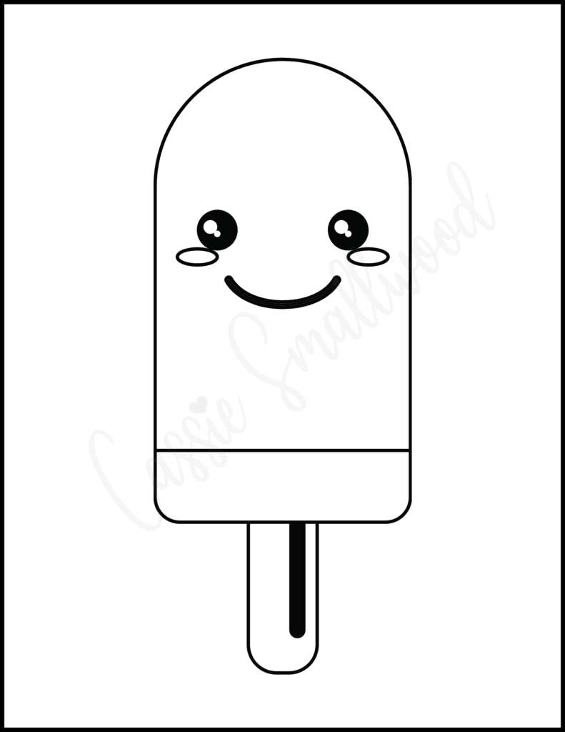 Cute ice cream coloring pages